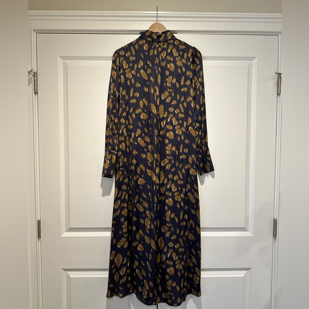 COS printed midi shirt dress with self tie belt, size 4 - Picture 2 of 15